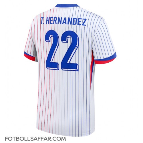 Frankrike Theo Hernandez #22 Bortatröja EM 2024 Kortärmad